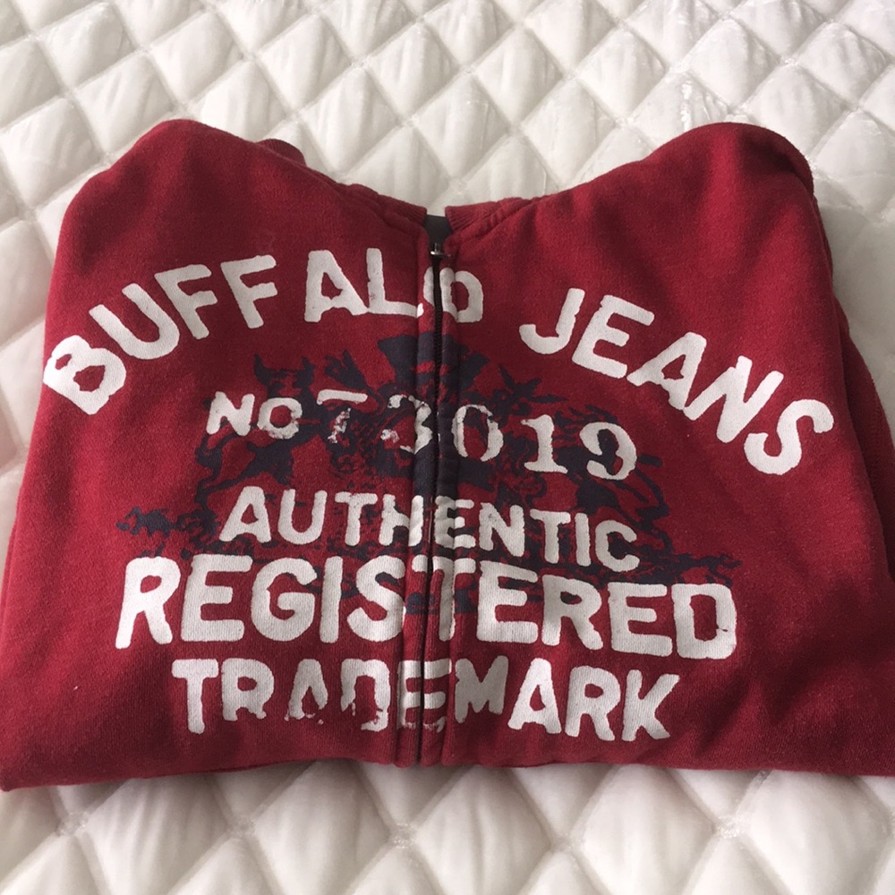 Jeans by Buffalo zip front mens Hoodie - Picture 1 of 7